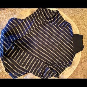 Rag & Bone Striped Turtleneck Sweater Size Large